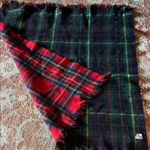Vintage Macnaughtons of Scotland double sided wool throw blanket